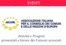 AICCRE: Attività e progetti presentati a favore dei Comuni associati