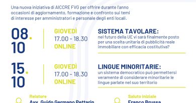 AICCRE FVG INFORMA WEBINARS – 8 e 15 ottobre 2026